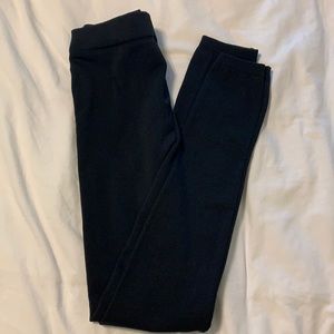 Tintoretta Black Thin Fleece-Lined Leggings